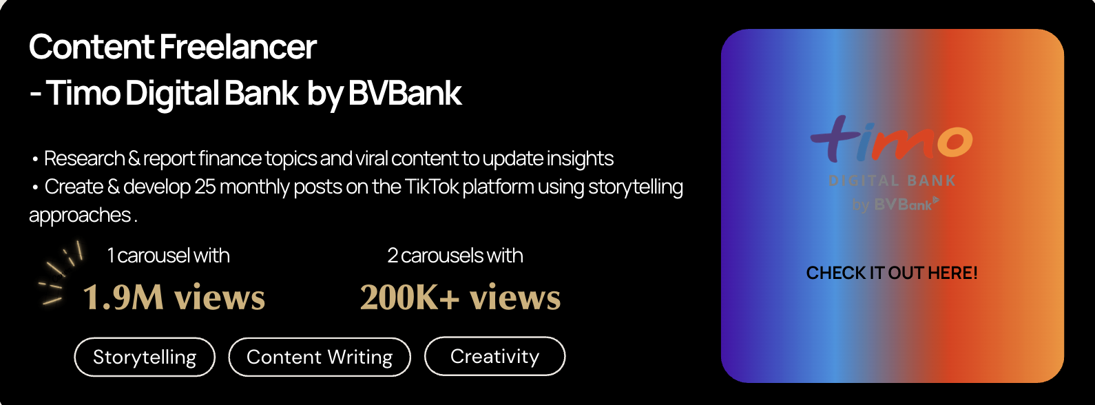 Content Freelancer - Timo Digital Bank by BVBank preview